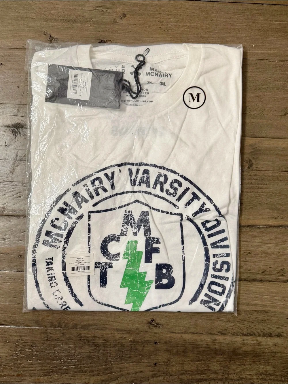 NWT Five Four x Mark McNairy Abbot White Graphic Tee Men’s Medium